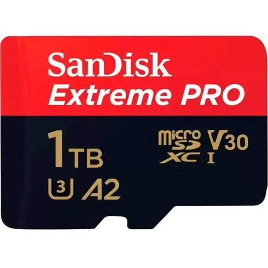 Карта пам`ятi MicroSDXC 1TB UHS-I R200/W140MB/s SanDisk Extreme Pro V30 U3 + SD Adapter (SDSQXCD-1T00-GN6MA)