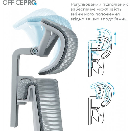 Крісло офісне Officepro Elegant OC660-G-DG-DG Gray/Dark Gray