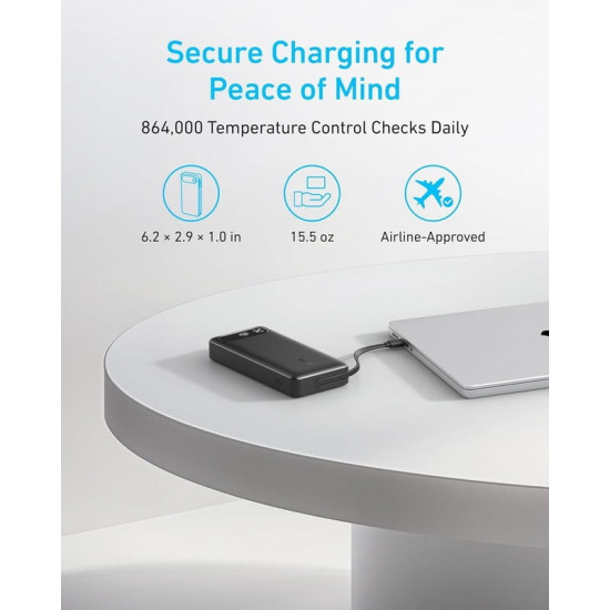 Універсальна мобільна батарея Anker PowerCore 87W 20000mAh Black (A1383H11)
