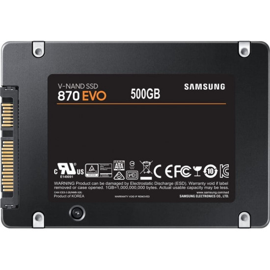 Накопичувач SSD  500GB Samsung 870 EVO 2.5" SATAIII MLC (MZ-77E500B/EU)