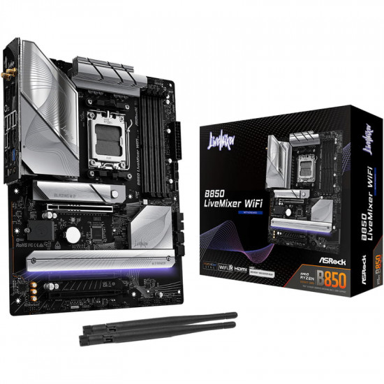 Материнська плата ASRock B850 LiveMixer WiFi Socket AM5