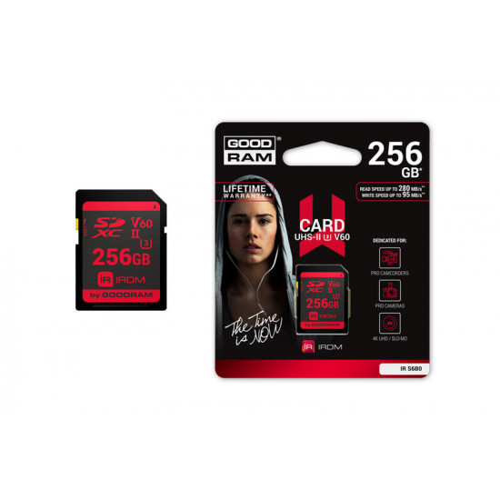 Карта пам`ятi SDXC 256GB UHS-II/U3 GOODRAM IRDM R280/W95MB/s (IR-S6B0-2560R11)