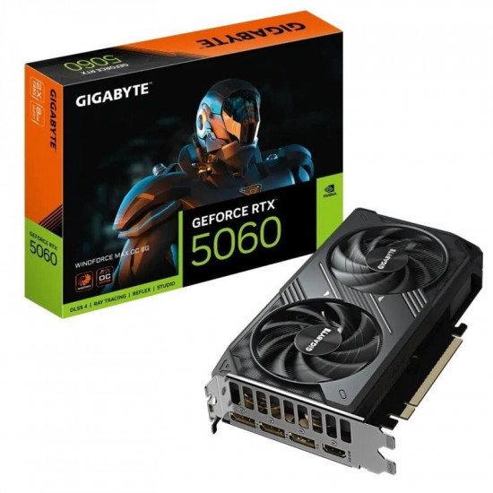 Відеокарта GF RTX 5060 8GB GDDR7 Windforce Max OC Gigabyte (GV-N5060WF2MAX OC-8GD)