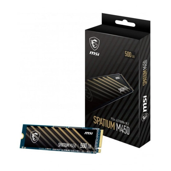 Накопичувач SSD  500GB MSI Spatium M450 V1 M.2 2280 PCIe 4.0 x4 NVMe 3D NAND TLC (S78-440K380-P83)