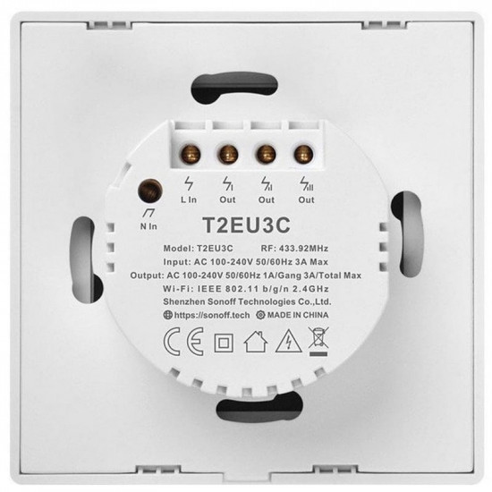 Розумний вимикач Sonoff T2EU3C-TX