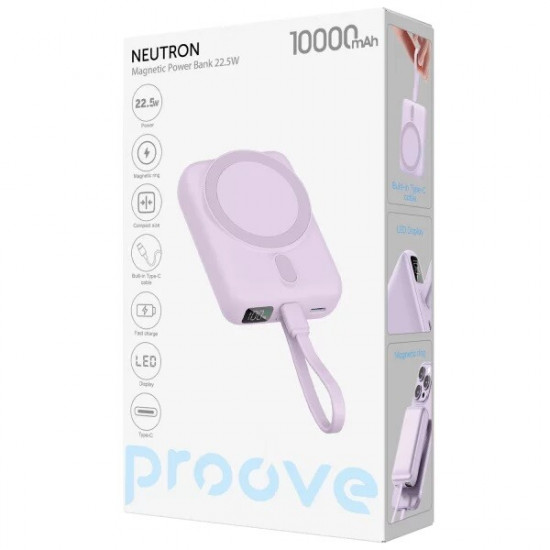 Універсальна мобільна батарея Proove Neutron 22.5W 10000mAh Purple (PBNE22022209)