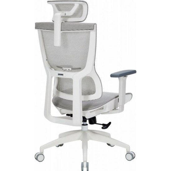 Крісло офісне Officepro Elegant OC660-W-LG-LG White/Light Gray