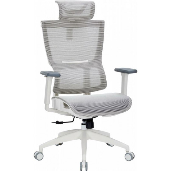 Крісло офісне Officepro Elegant OC660-W-LG-LG White/Light Gray