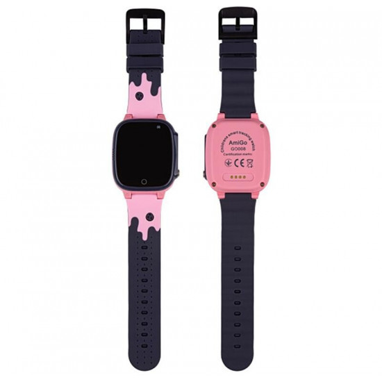 Дитячий смарт-годинник AmiGo GO008 Milky GPS WiFi Pink