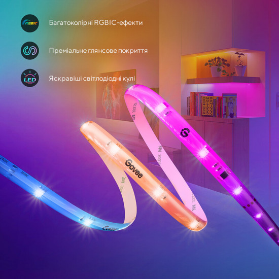 Світлодіодна стрічка розумна Govee H619C RGBIC With Protective Coating, 10 м, White (H619C3D1)