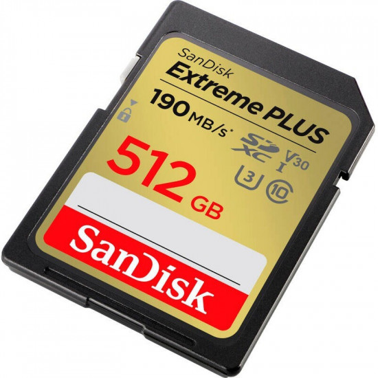 Карта пам`яті SDXC 512GB UHS-I/U3 Class 10 SanDisk Extreme Plus R190/W130MB/s (SDSDXWV-512G-GNCIN)