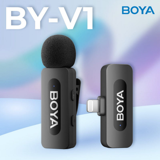 Мікрофон BOYA BY-V1 Lightning Black