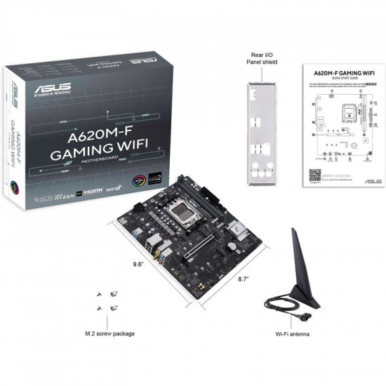 Материнська плата Asus A620M-F Gaming WiFi Socket AM5
