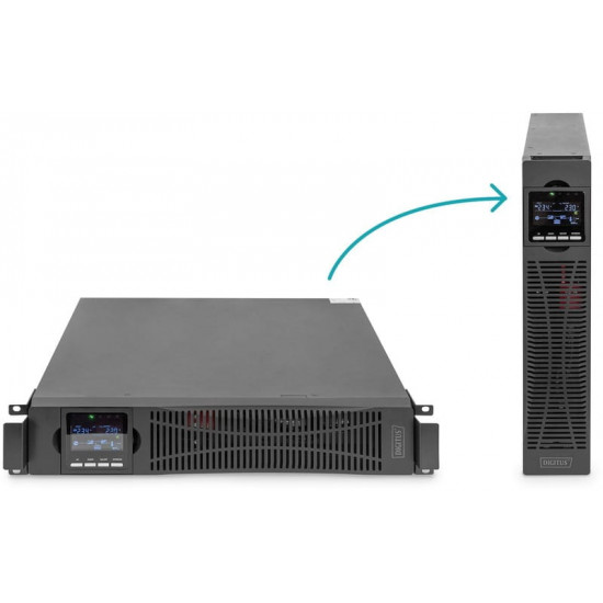 Джерело безперебійного живлення Digitus 1000VA/1000W, RTU2, LCD, RJ45, RS232, USB (DN-170093)