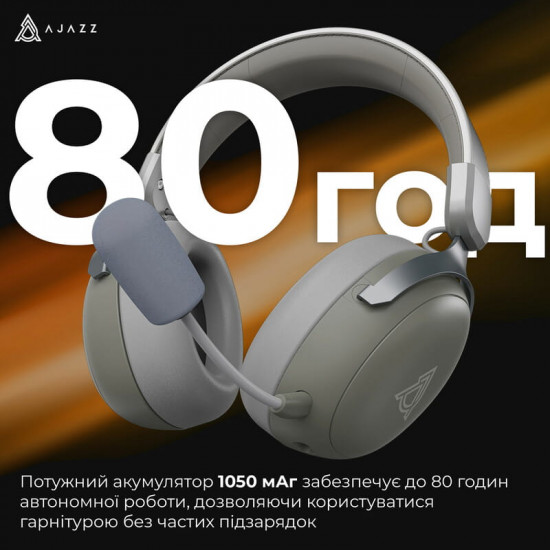 Bluetooth-гарнітура Ajazz AHM08 MAX 3-Mode Grey (AHM08-MAX-GW)