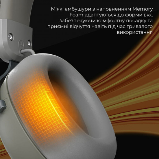 Bluetooth-гарнітура Ajazz AHM08 MAX 3-Mode Grey (AHM08-MAX-GW)