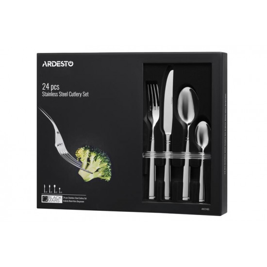 Набір столових приборів Ardesto Black Mars (AR0724BS) 24 предмета