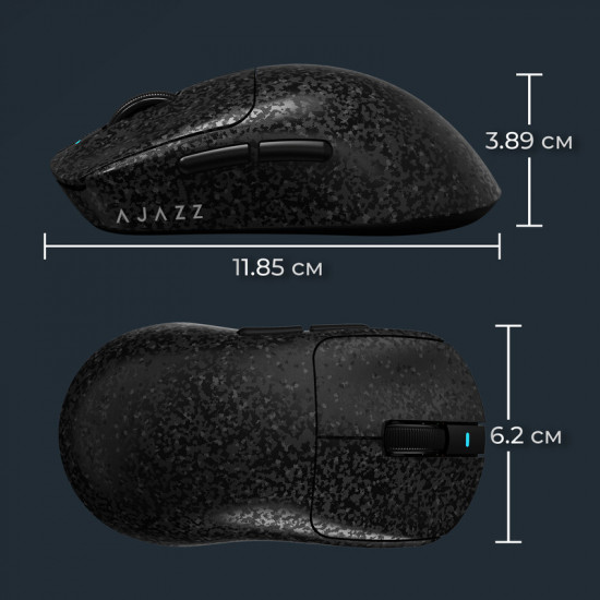 Миша бездротова Ajazz AJ199 Max Black (AJ199-MAX-B)