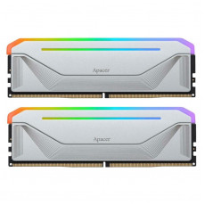 Модуль пам`ятi DDR5 2x16GB/5200 Apacer NOX RGB Silver (AH5U32G52C522NWAA-2)