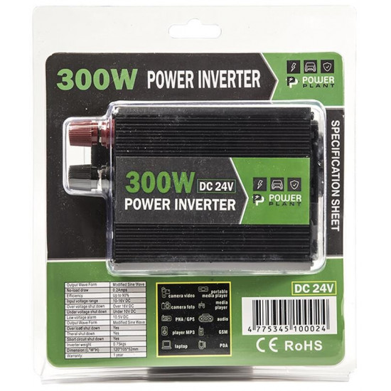 Інвертор напруги PowerPlant HYM300-242, 24V (KD00MS0002)