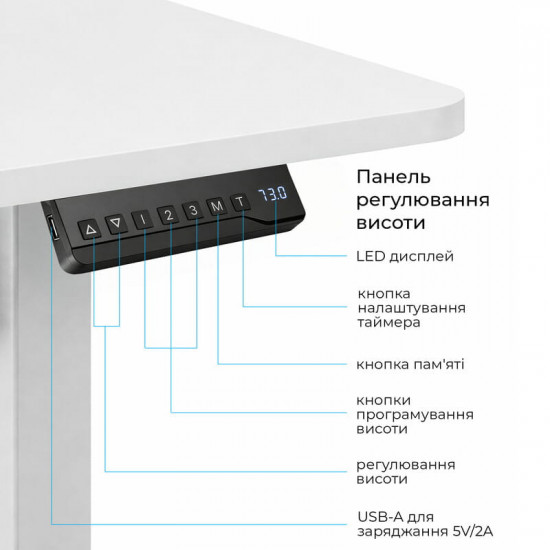 Комп`ютерний стіл OfficePro ODE1880W
