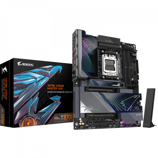 Материнська плата Gigabyte X870E Aorus Master X3D Socket AM5