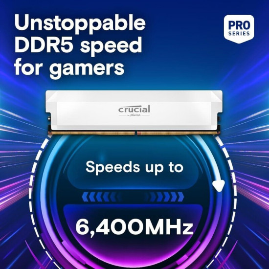 Модуль пам`ятi DDR5 2x32GB/6400 Crucial Pro Overclocking White (CP2K32G64C40U5W)