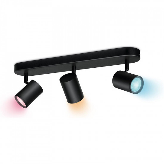 Світильник точковий накладний розумний WiZ Imageo Spots 3х5W 2200-6500K RGB Wi-Fi Black (929002659201)