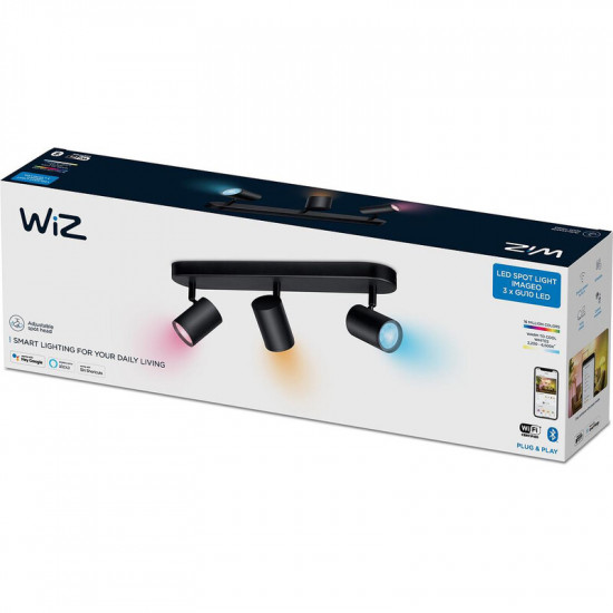 Світильник точковий накладний розумний WiZ Imageo Spots 3х5W 2200-6500K RGB Wi-Fi Black (929002659201)
