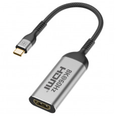 Адаптер Promate MediaLink-8K USB Type-C - HDMI (M/F) Grey