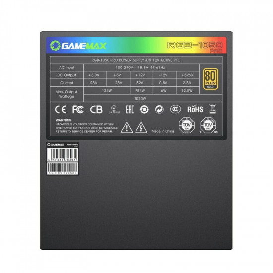 Блок живлення GameMax RGB-1050 Pro 1050W Black