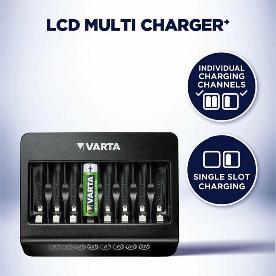 Мережевий зарядний пристрій Varta LCD Multi Charger Plus AA/AAA Ni-Mh/Ni-Cd