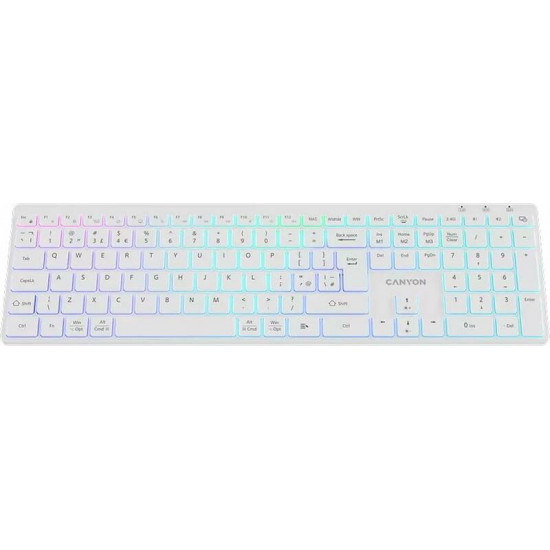 Клавіатура бездротова Canyon HKB-W11 White (CNS-HBTK11W)