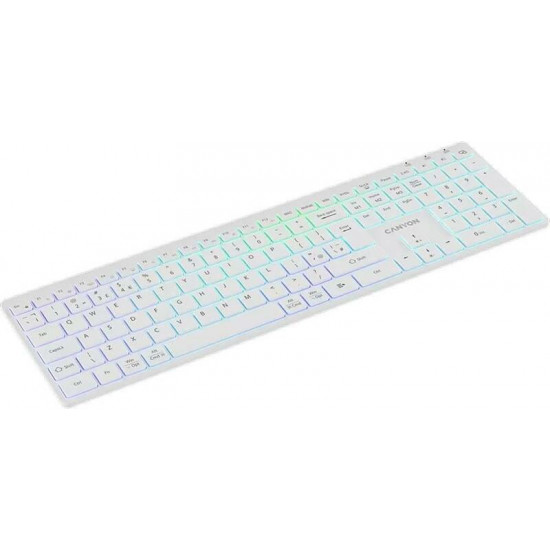 Клавіатура бездротова Canyon HKB-W11 White (CNS-HBTK11W)