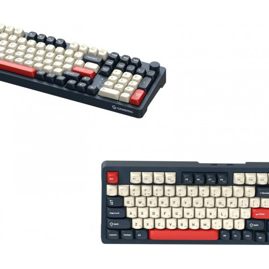 Клавіатура бездротова GamePro Asgard Drakkar Keychron Super Red Switch Blue (MK305BL)
