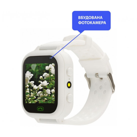Дитячий смарт-годинник AmiGo GO009 Camera+LED WIFI White