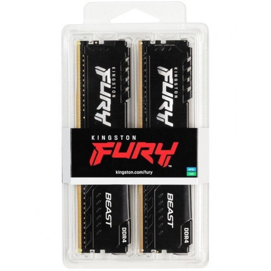 Модуль пам`ятi DDR4 2x16GB/3200 Kingston Fury Beast Black (KF432C16BBK2/32)