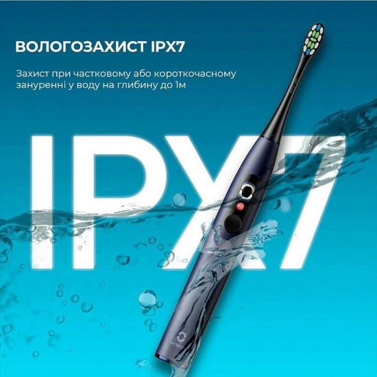 Розумна зубна електрощітка Oclean X Plus Pro Digital Blue (6970810556186)