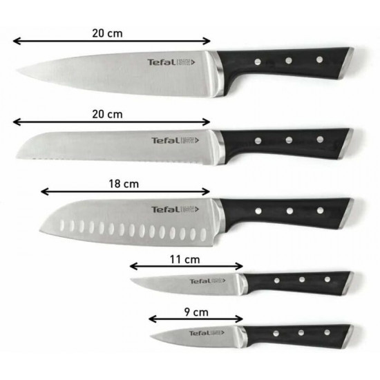 Набір ножів Tefal Ice Force у дерев`яній колоді 5 предметів (K232S574)