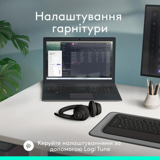 Bluetooth-гарнітура Logitech Zone 300 Wireless Black (981-001407)