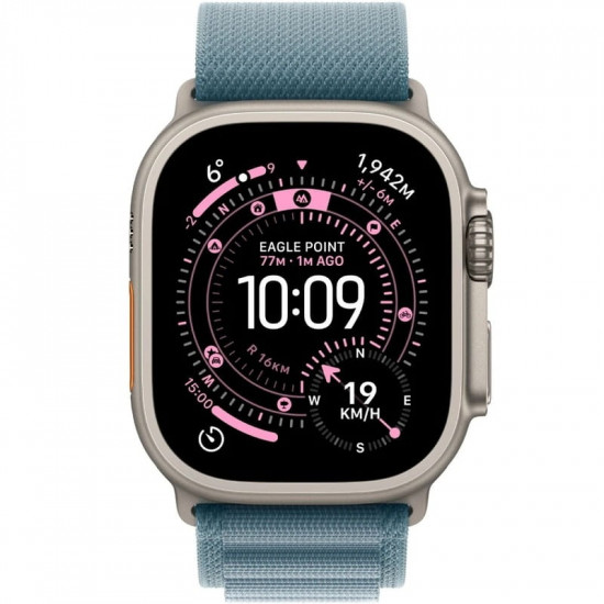 Смарт-годинник Apple Watch Ultra 3 GPS + Cellular 49mm Natural Titanium Case with Light Blue Alpine Loop - Medium (MEWM4QP/A)