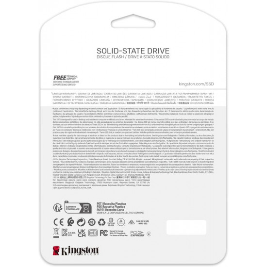 Накопичувач SSD 1TB M.2 NVMe Kingston NV3 M.2 2280 PCIe Gen4.0 x4 (SNV3S/1000G)
