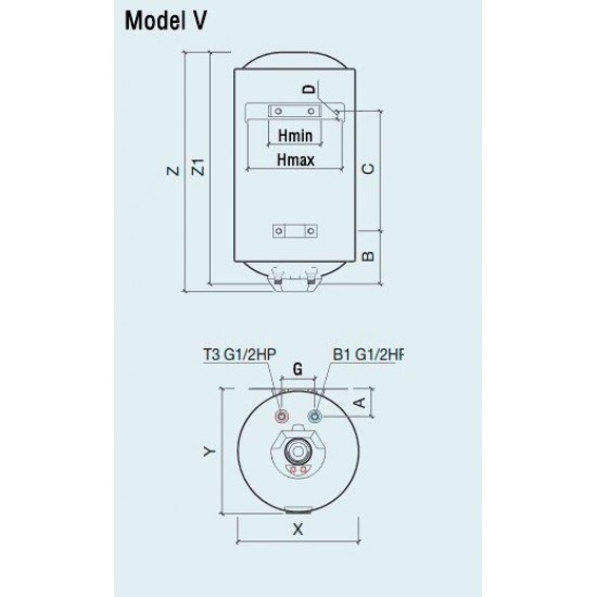 Водонагрівач Quartz Bim 50 V