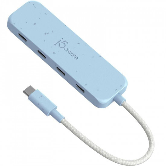 USB-хаб J5create 4 USB-C Cyan (JCH345EC-N)