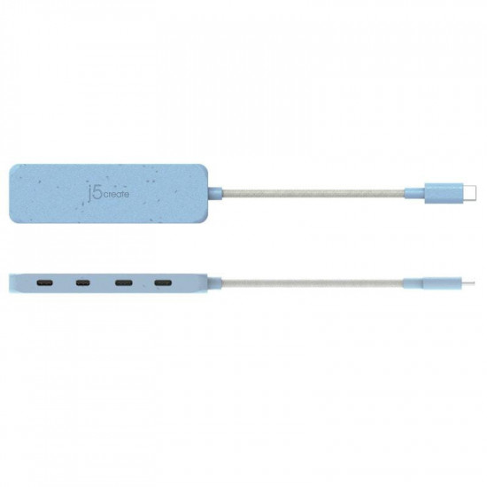 USB-хаб J5create 4 USB-C Cyan (JCH345EC-N)