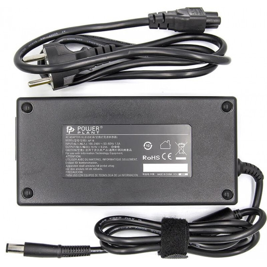 Блок живлення PowerPlant для ноутбуков Dell 220V, 19.5V 180W 9.23A (7.4*5.0) (DL180G7450)