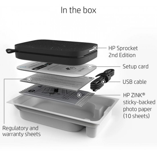 Принтер миттєвого друку HP Sprocket Black (HPISPB)