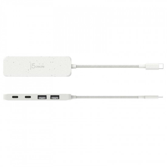 USB-хаб J5create 2 USB-A/2 USB-С White (JCH342EW-N)