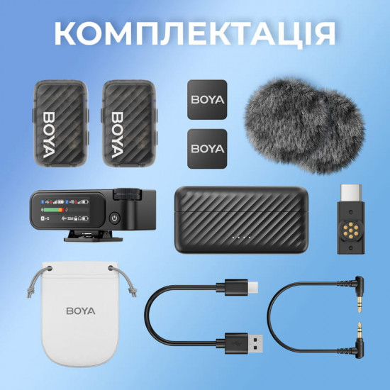 Мікрофон BOYA MIC 2-02 Type-C/TRS Black