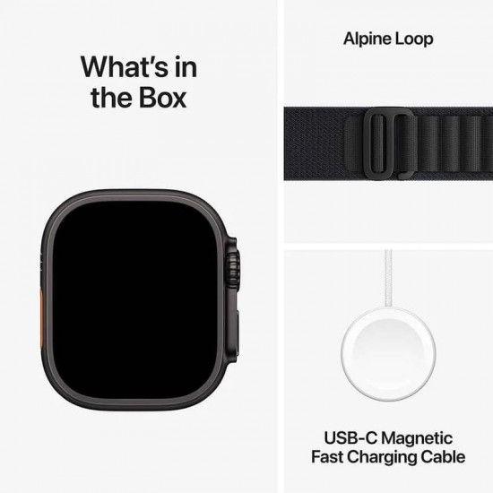 Смарт-годинник Apple Watch Ultra 3 GPS + Cellular 49mm Black Titanium Case with Black Alpine Loop - Large (MF0X4QP/A)